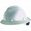 4-point Full Brim White Msa V-guard Hard Hat